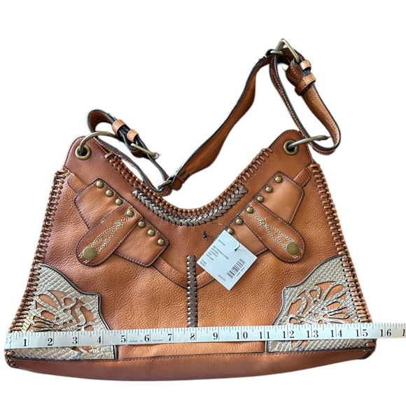 NWT-Cole Haan G Series Leather Western Style purse-perfect for country concerts! - Picture 3 of 9